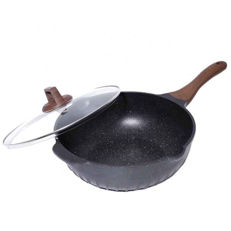 Factory price Japanese style multifunctional aluminum alloy non-stick cookware Maifan stone non-stick cookware