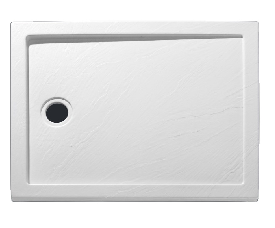 European White Hotel Bathroom Resin Acrylic Plastic rectangle Shower Tray