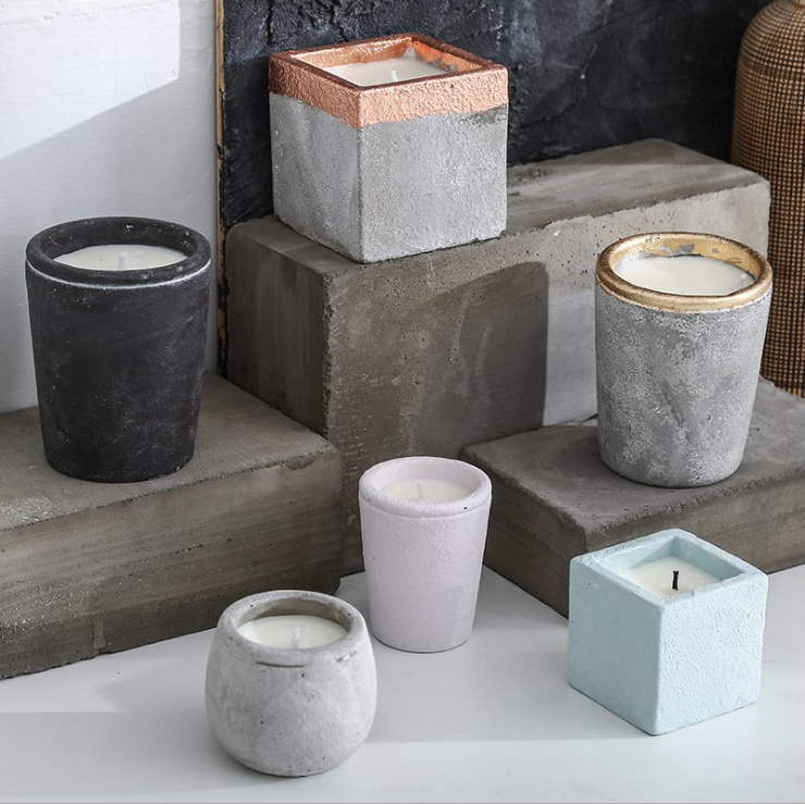 Мраморный цилиндр Nordic дома декоративные свечи Tealight держатель для стола