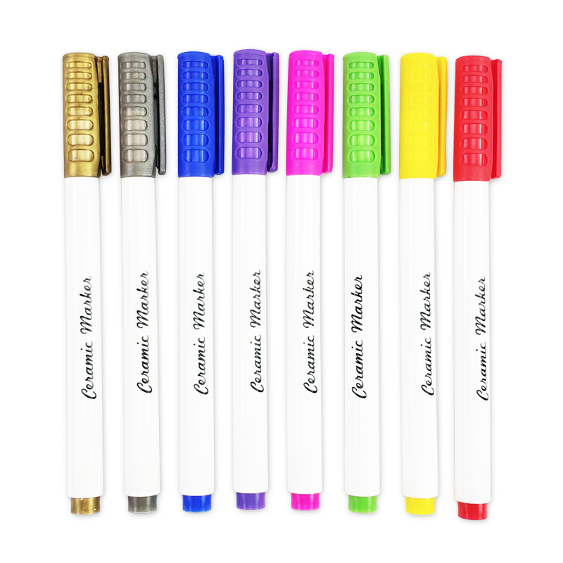 Non-toxic and Safe 8 Colors DIY Painting Permanent Fine Nibs Ceramic Marker