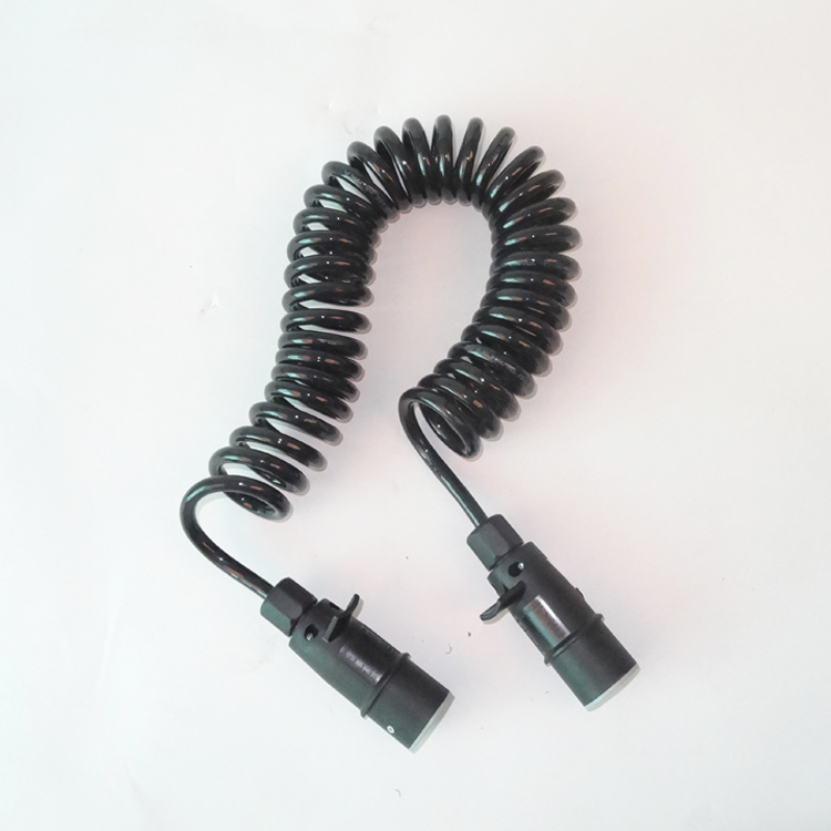 12V нейлон 7-жильный кабель трактор грузовик с прицепом парковочных огней ABS пластик электрическая мощность в виде спирали