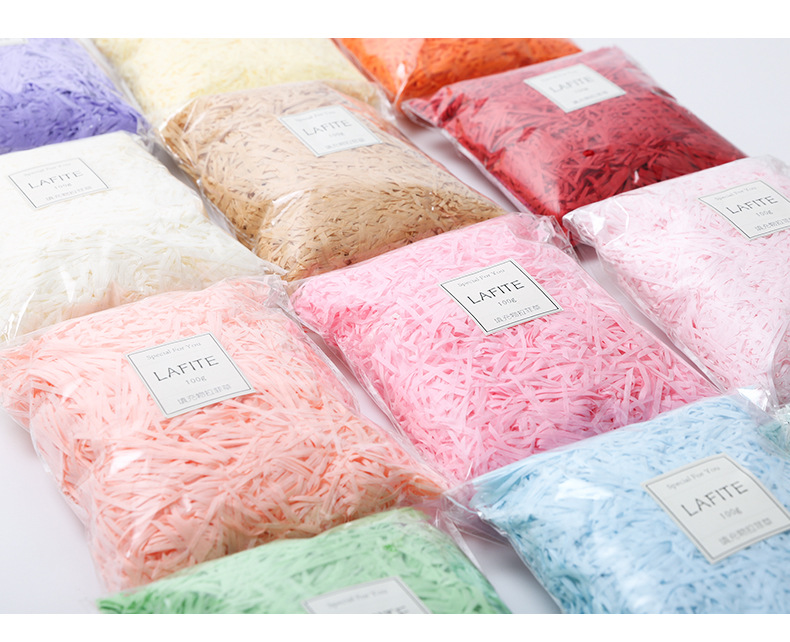 Multi-color Wholesale shredded tissue paper crinkle shredded paper for gift protection raffia grass
