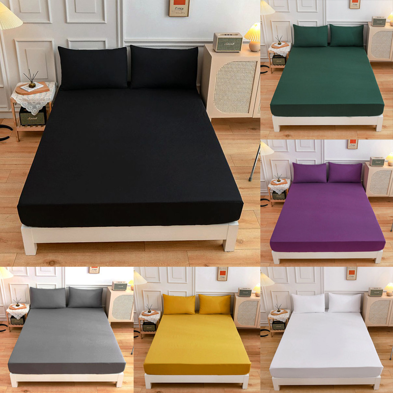 Wholesale ropa de cama 100% Poly Cotton Bedsheet Extra Deep Full Fitted Sheet Single Double King Size Bed Sheets