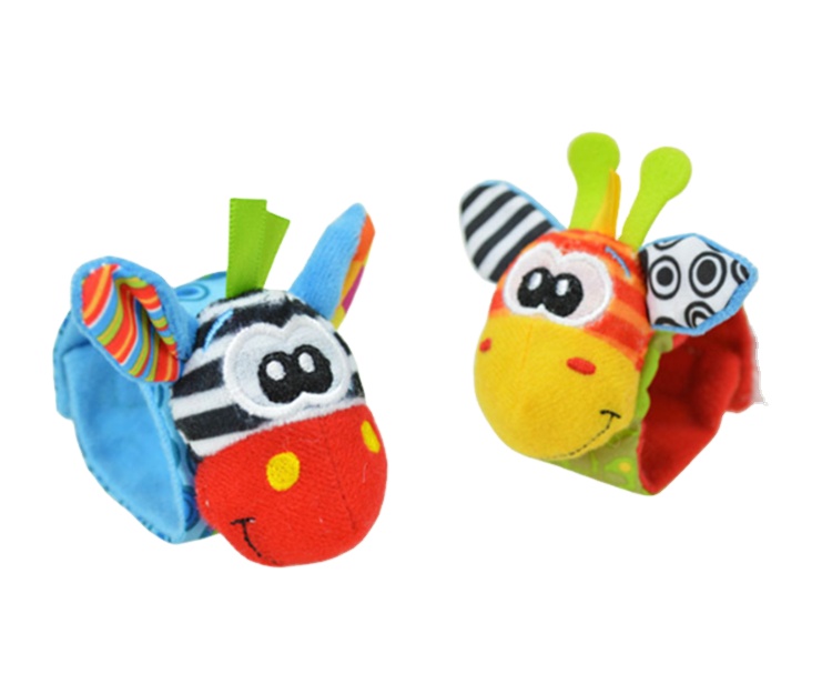Wholesale Newborn Girl & Boy 0-3 3-6 Rattle Toys Knit Wrist Rattle And Foot Socks