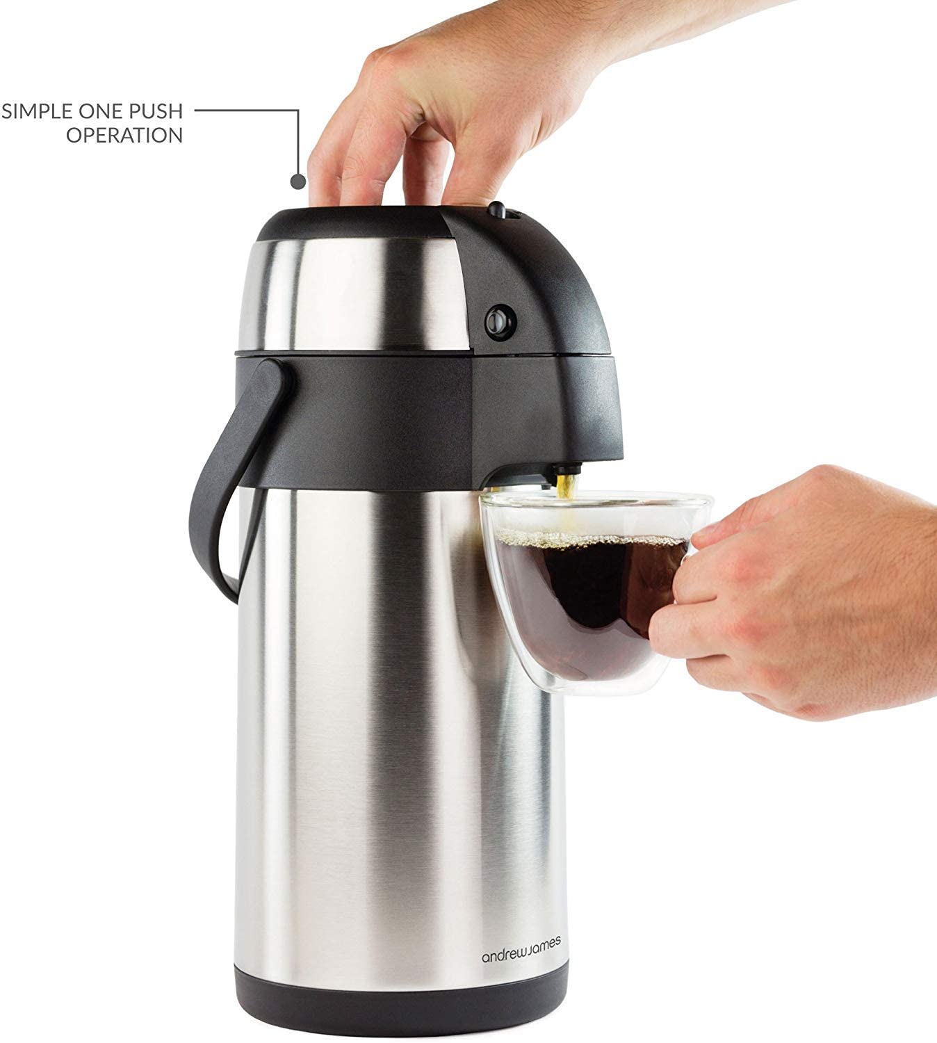 Stainless steel Double Wall Thermos Heat Retention Stainless Steel Sering Pots Tea Coffee Pot