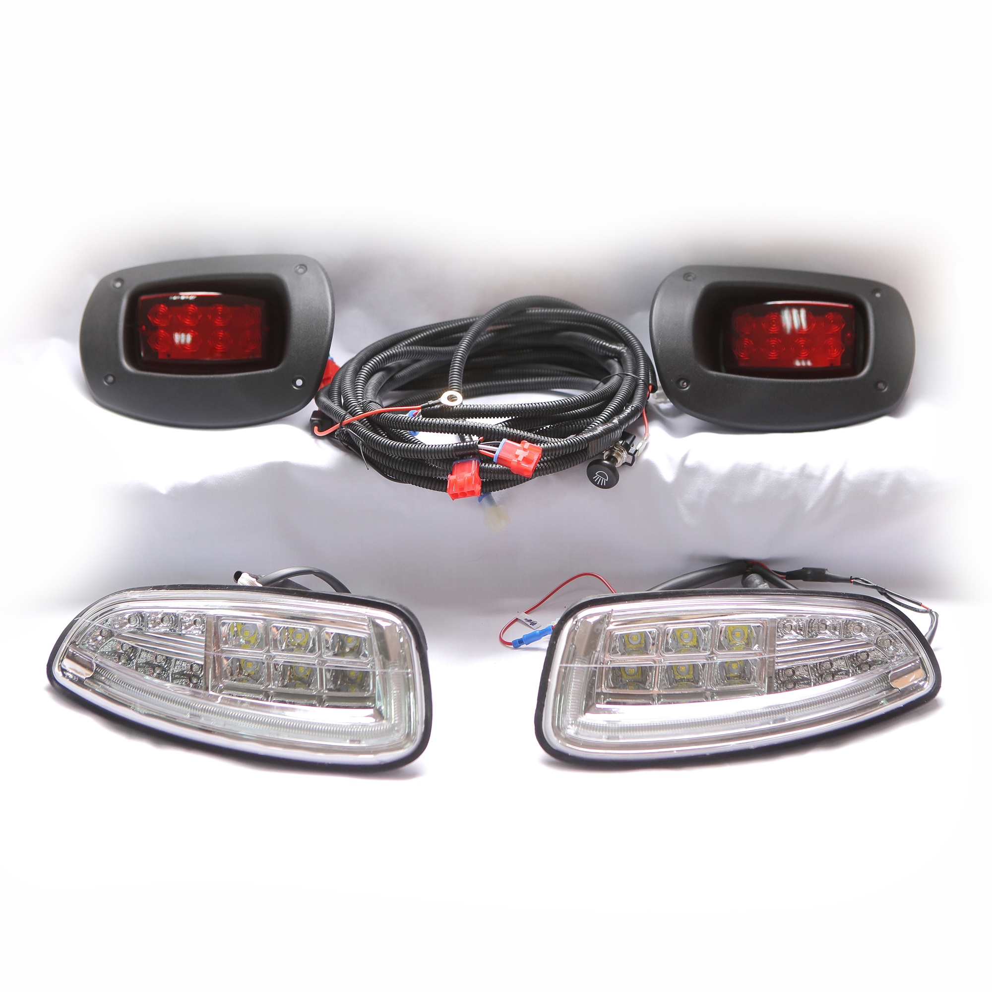 Golf Cart LED Light Kits w/LED Tail Light for EZGO RXV