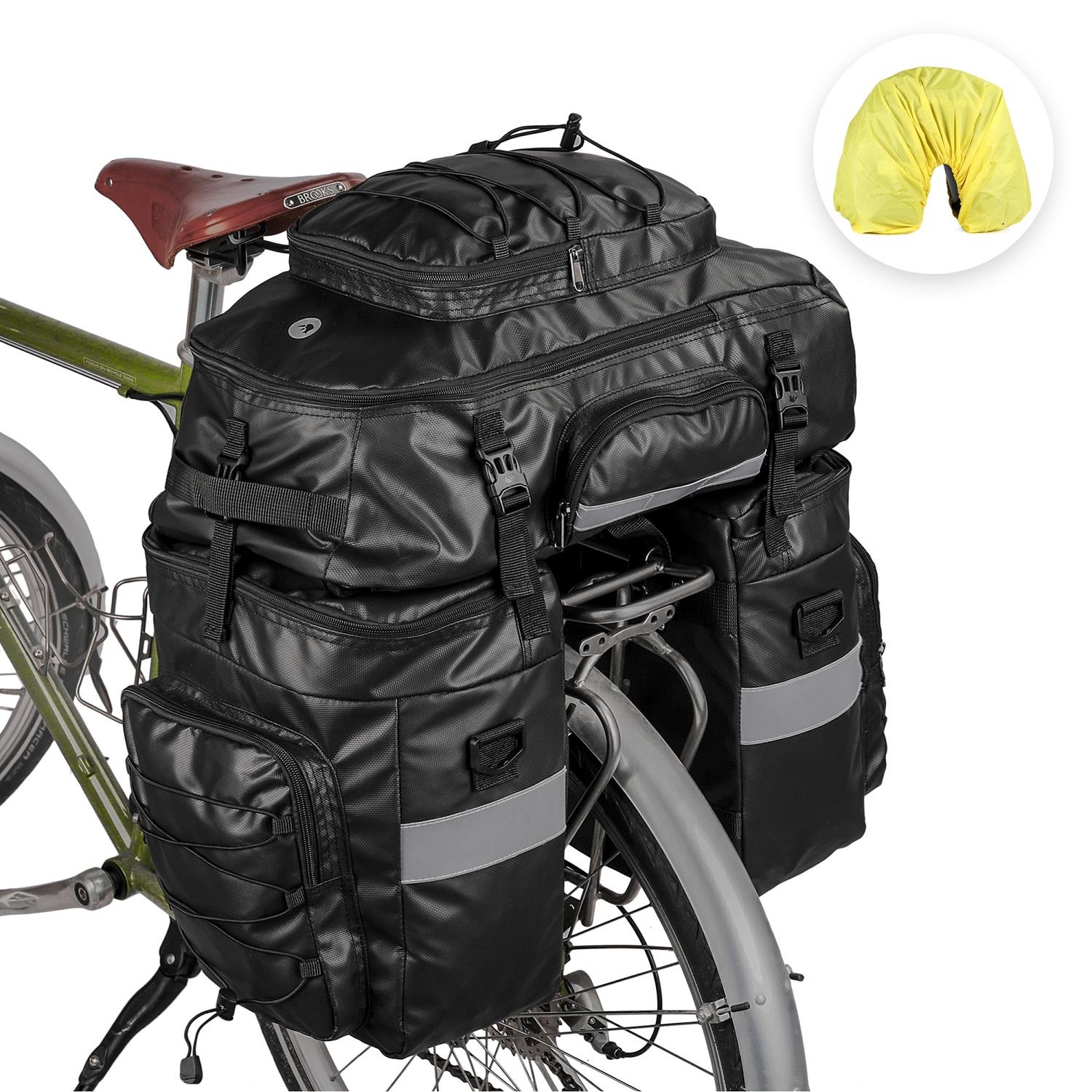 Модернизированная велосипедная сумка Rhinowalk, велосипедный задний комплект Pannier для велосипеда, багажник для груза, сумка для седла, Упаковочная Сумка для ноутбука, велосипедная сумка