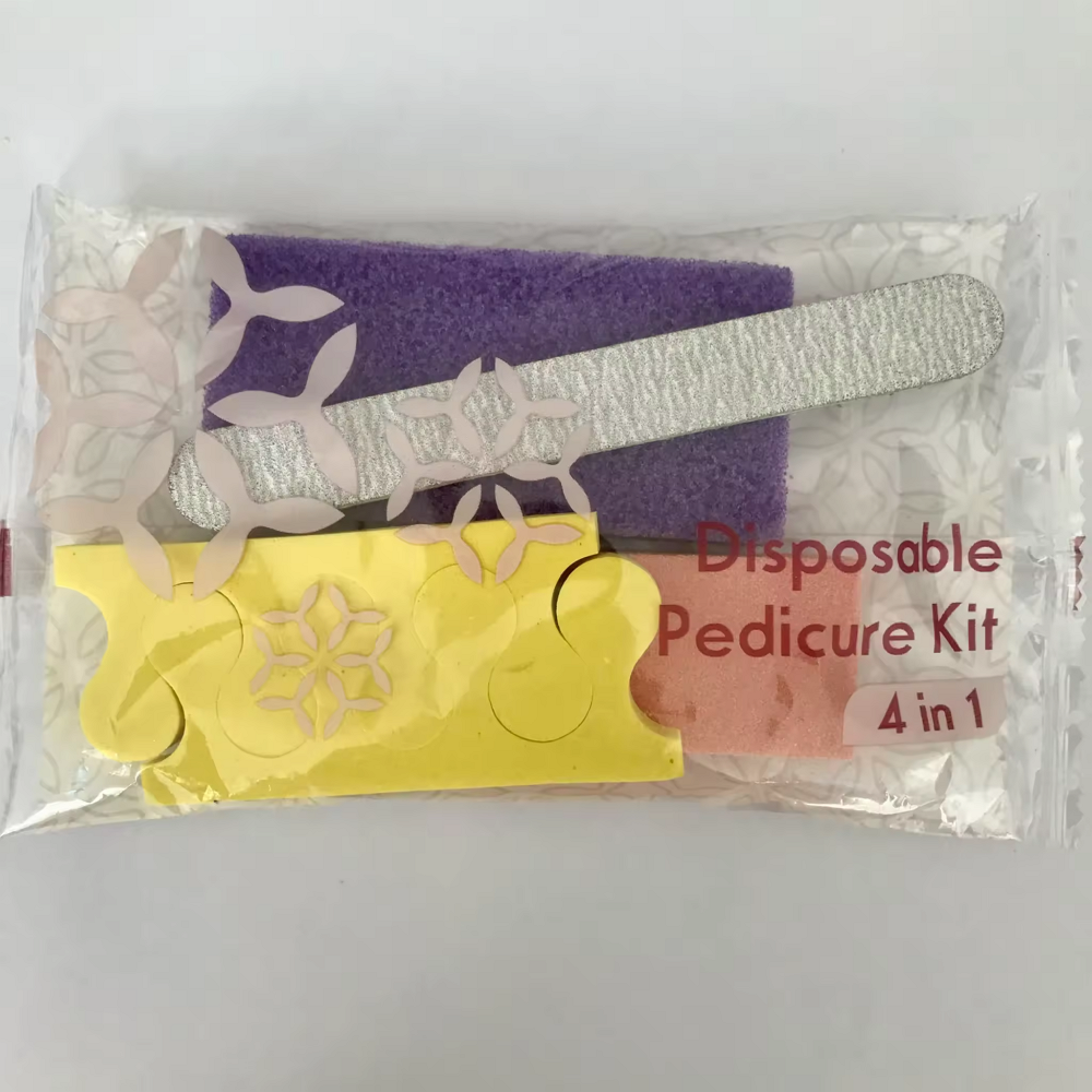 Pedicure set 4in1 3in1 set disposable pedicure tools kit and nails tools including nail buffer pumice toe nail file for sale
