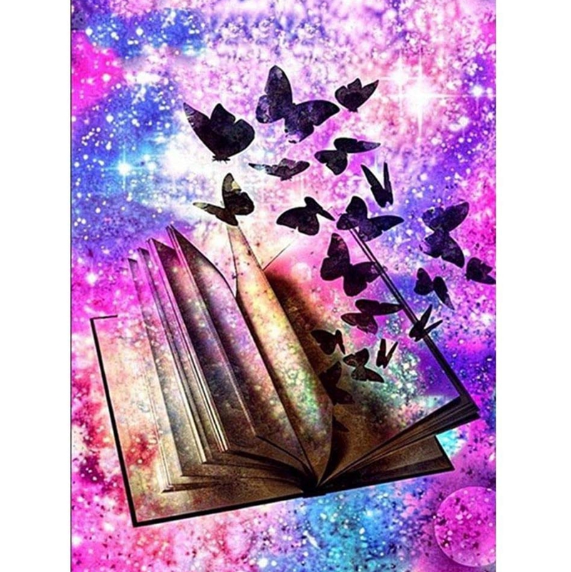 Hot Selling 5d Diy Book Butterfly Crystal Painter Wall Decoratio 5d Diy Painting Of A Diamond