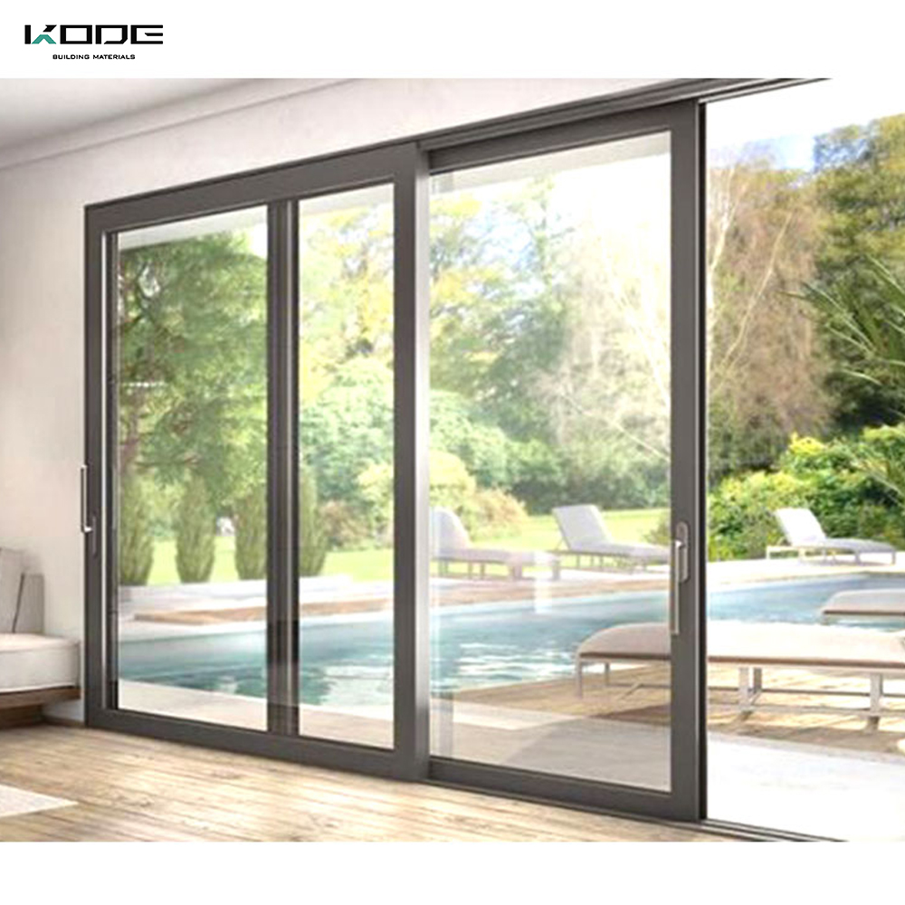 Large Heavy Duty Sliding Patio Doors Hurricaneproof Aluminium Sliding Glass Doors French Doors Exterior