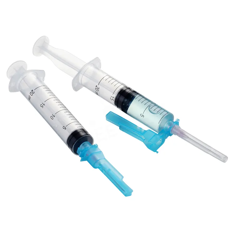 Medical 1ml 3ml 5ml 10ml 20ml luer lock safety clip syringe disposable hypodermic safety syringe