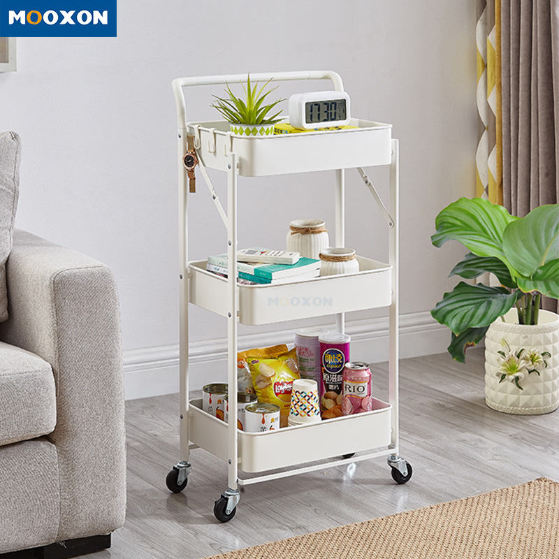 High Quality 3 Tier Bathroom Stand Trolley Rolling Storage Organizer Rack