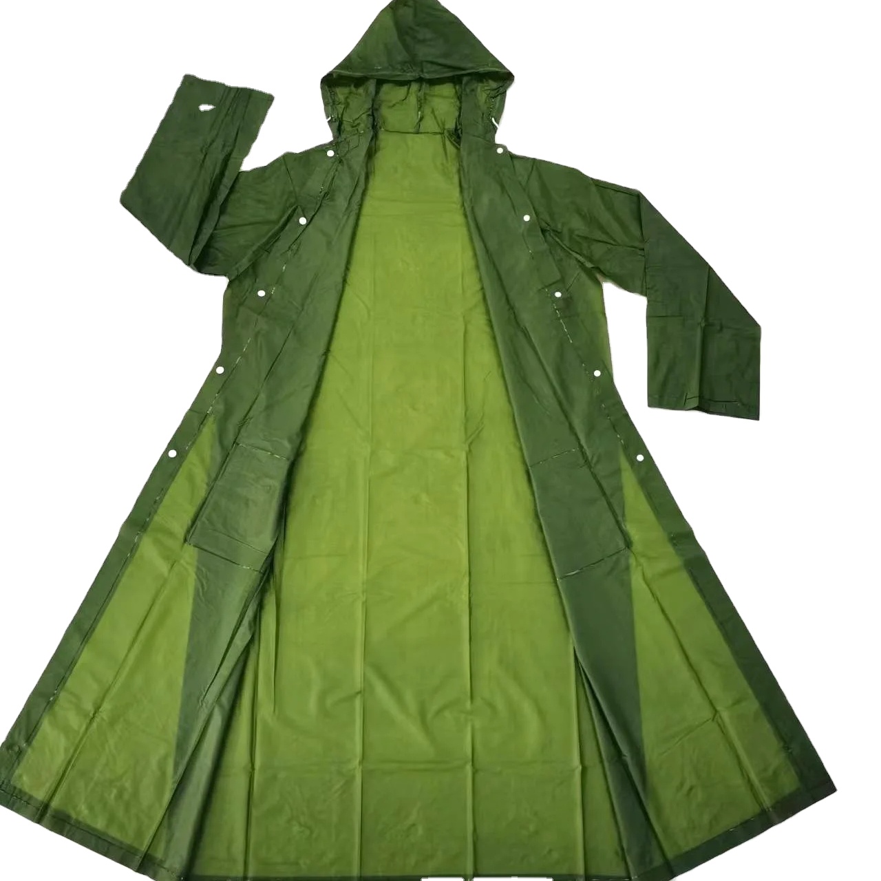 Men and Women PVC Waterproof Raincoat with hood long Raincoat