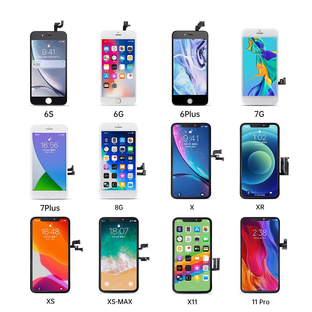 ЖК-экран для iphone x xr xs 11 12 pro max 6 7 8 plus AAA, сменный дигитайзер для мобильного телефона iphone 11, ЖК-дисплей