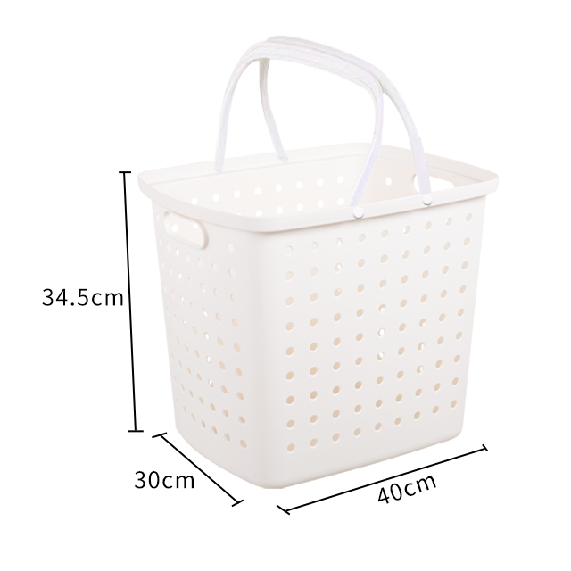 Rectangle plastic laundry basket white plastic laundry basket storage basket
