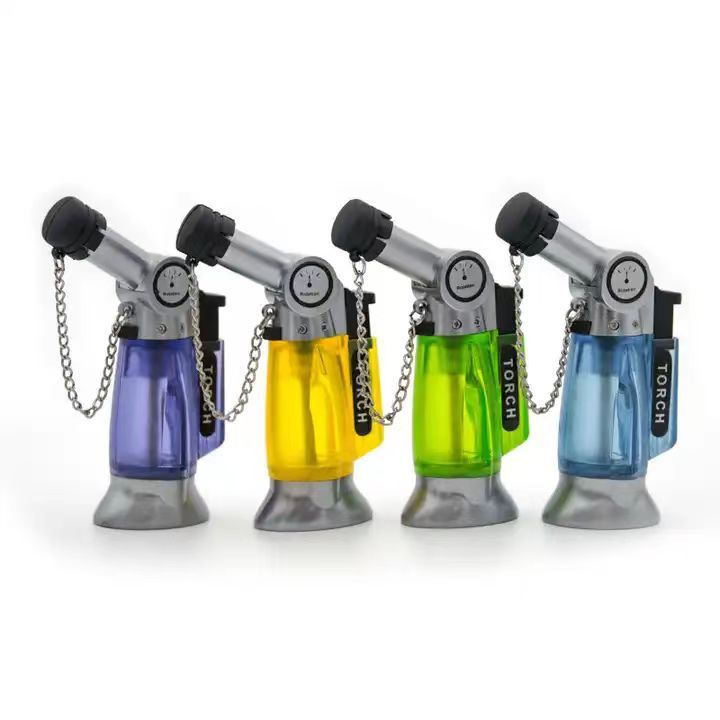 Factory Wholesale Cheap Portable Pocket Plastic Smoking Accessories Heating Butane Torch Lighter Spray Gun Lighter