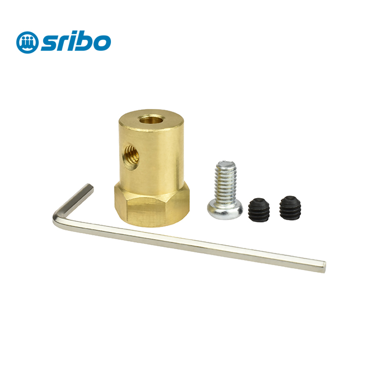 Brass electric motor shaft coupling coupler for JGA25-310 JGA25-370 Gear motor
