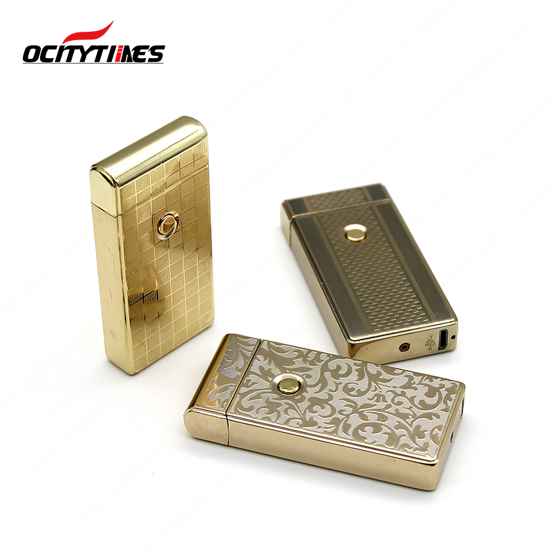 Ocity приурочивает металлический корпус двойной дуги usb Зажигалка плазменная дуговая Беспламенного из металла с защитой от ветра перезаряжаемые дуговая зажигалка