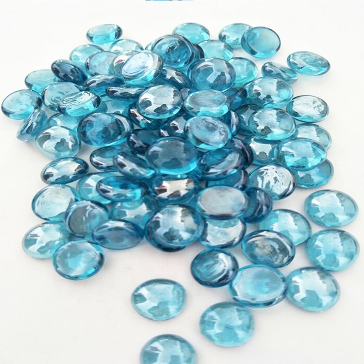 Multicolor Bedroom Crafts Accessories Hard Round Flat Glass Marbles