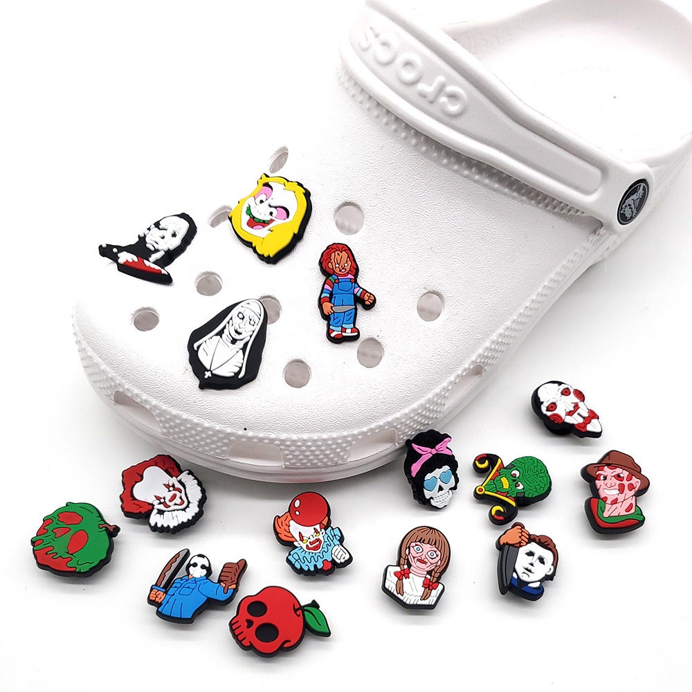 Halloween Decoration PVC Skeleton Shoe Charms