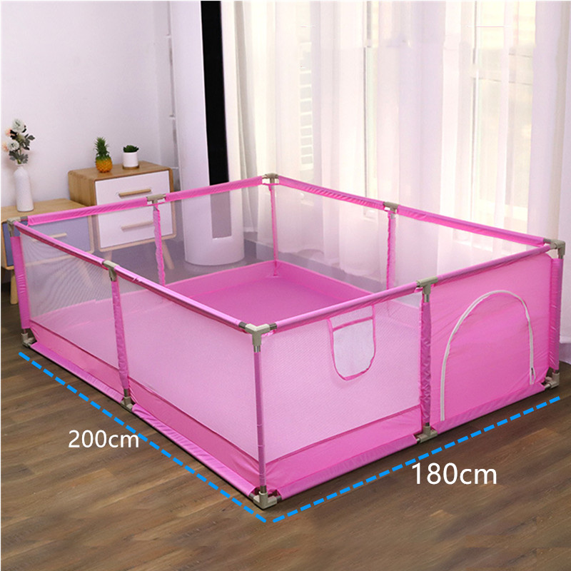 OEM&ODM 2021Metal Mesh Children Toddler pagar Anak Boy Girl Playpen Kid Infant Crawling Mat Play Yard Rails Baby Safety
