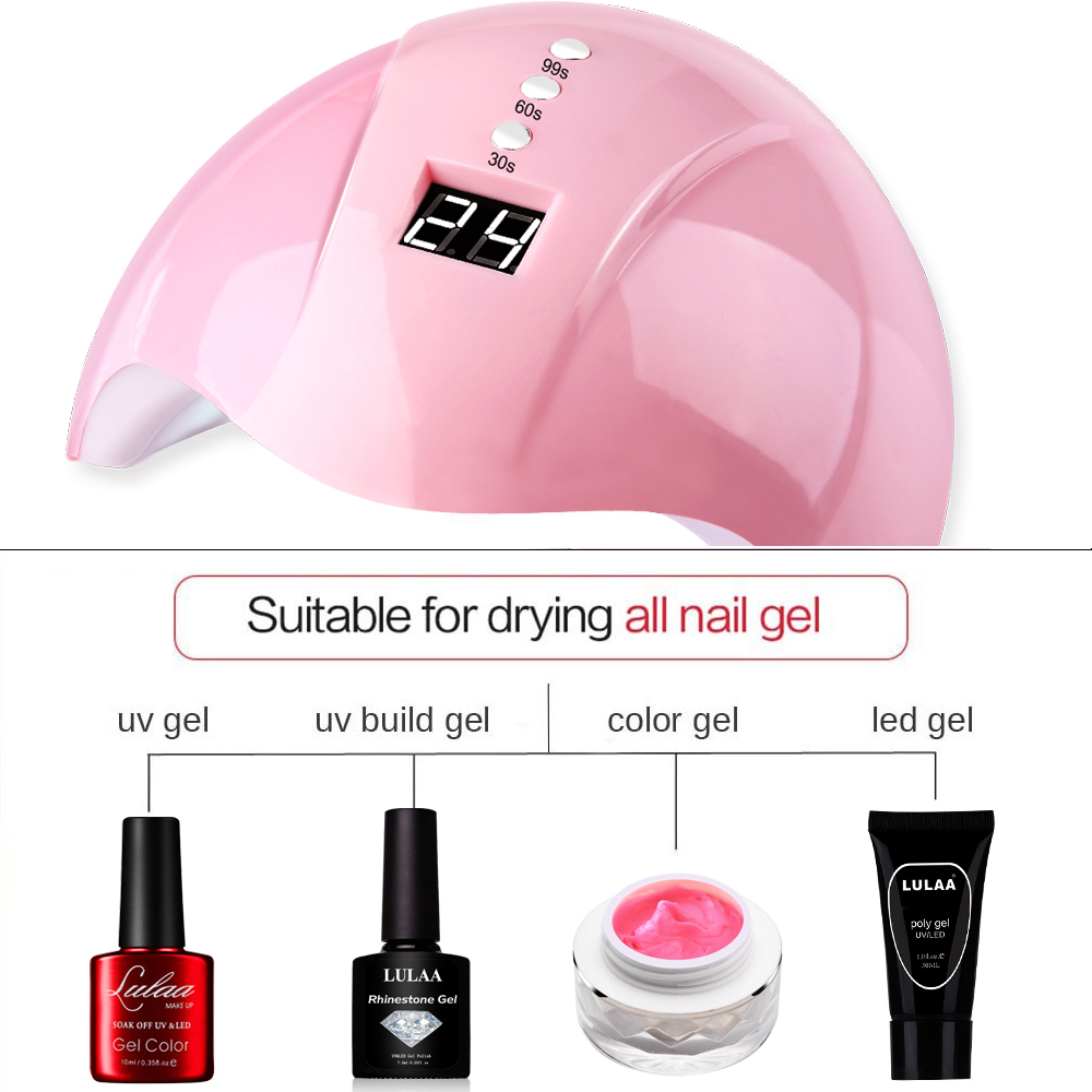New 2021 Personal Professional Rechargeable Gel Polish 24w Cordless Fast Drying UV Led Nail Lamp Manicure Lamp Led Nail Dryer