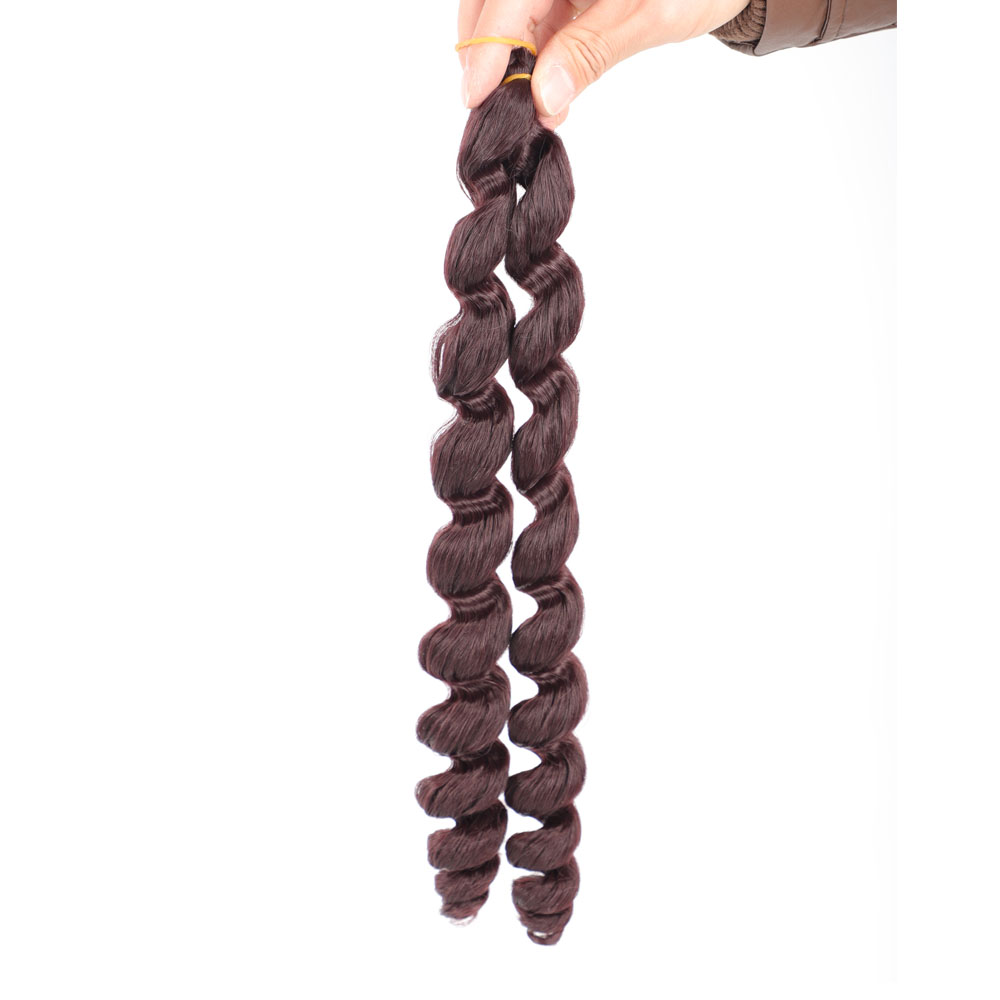 New Hot Selling Long Loose Wave Synthetic Hair Extensions Pre Stretched Crochet Braiding Hair for Women Synthetic Braiding Hair