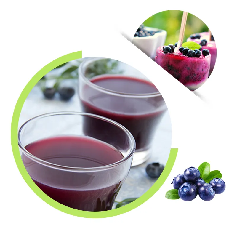 Click Chinese Supplier Manufacturer Blueberry Beverage Blueberry Concentrate Syrup Fresh Fruit Juice for soft drink