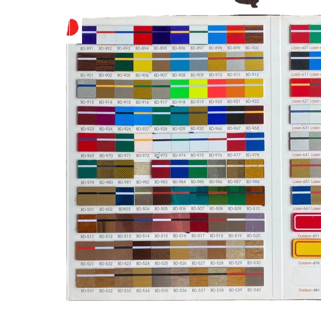 Red Green Blue Yellow White Black Abs Double Color Sheet Board