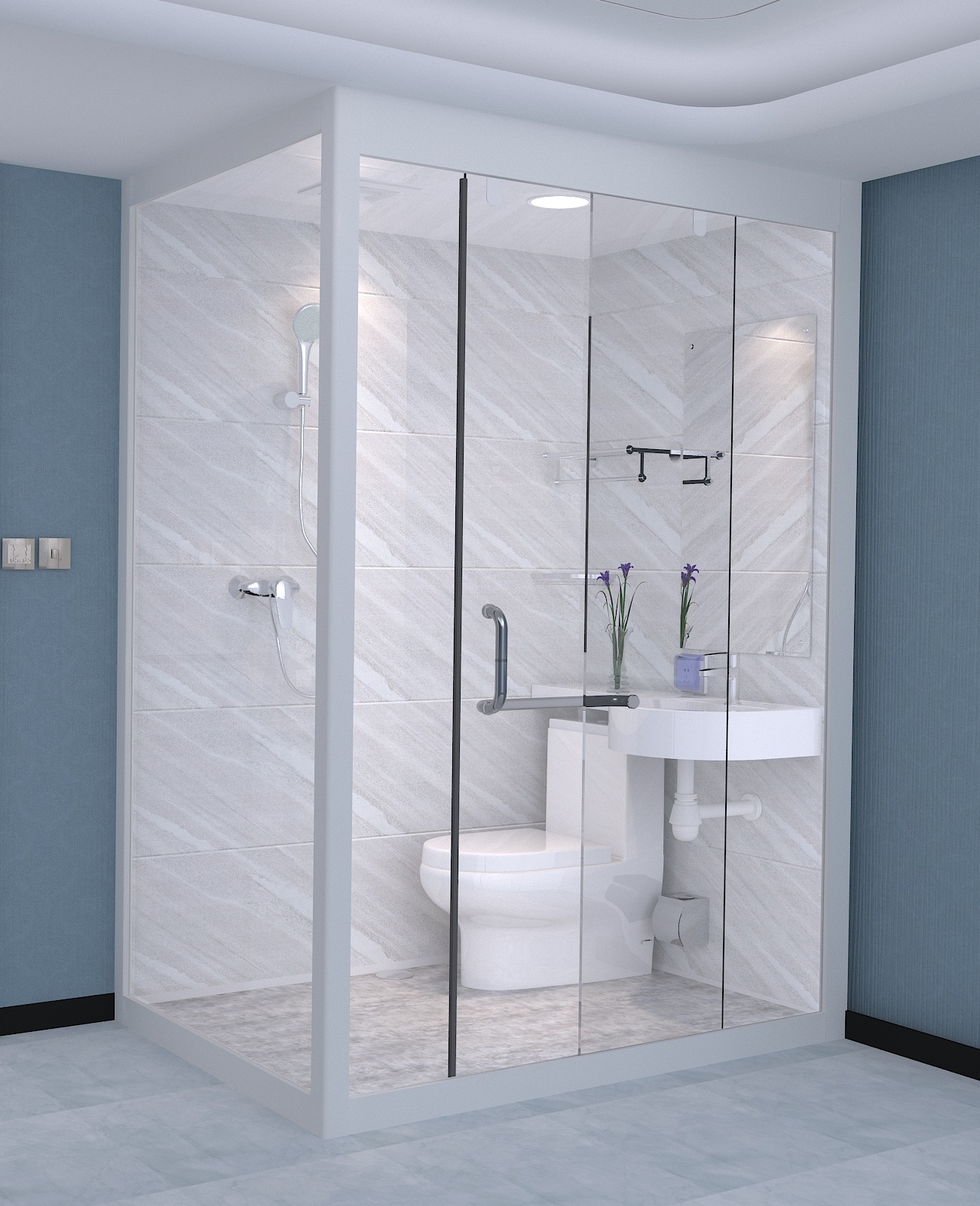 Integrated Bathroom for Apartment, Hotel, Factory Dormitory, with Toilet