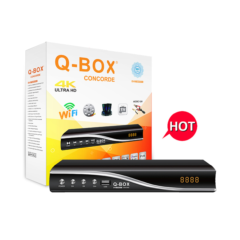 Q-BOX CONCORDE dvb t2 s2 combo decoder set top box