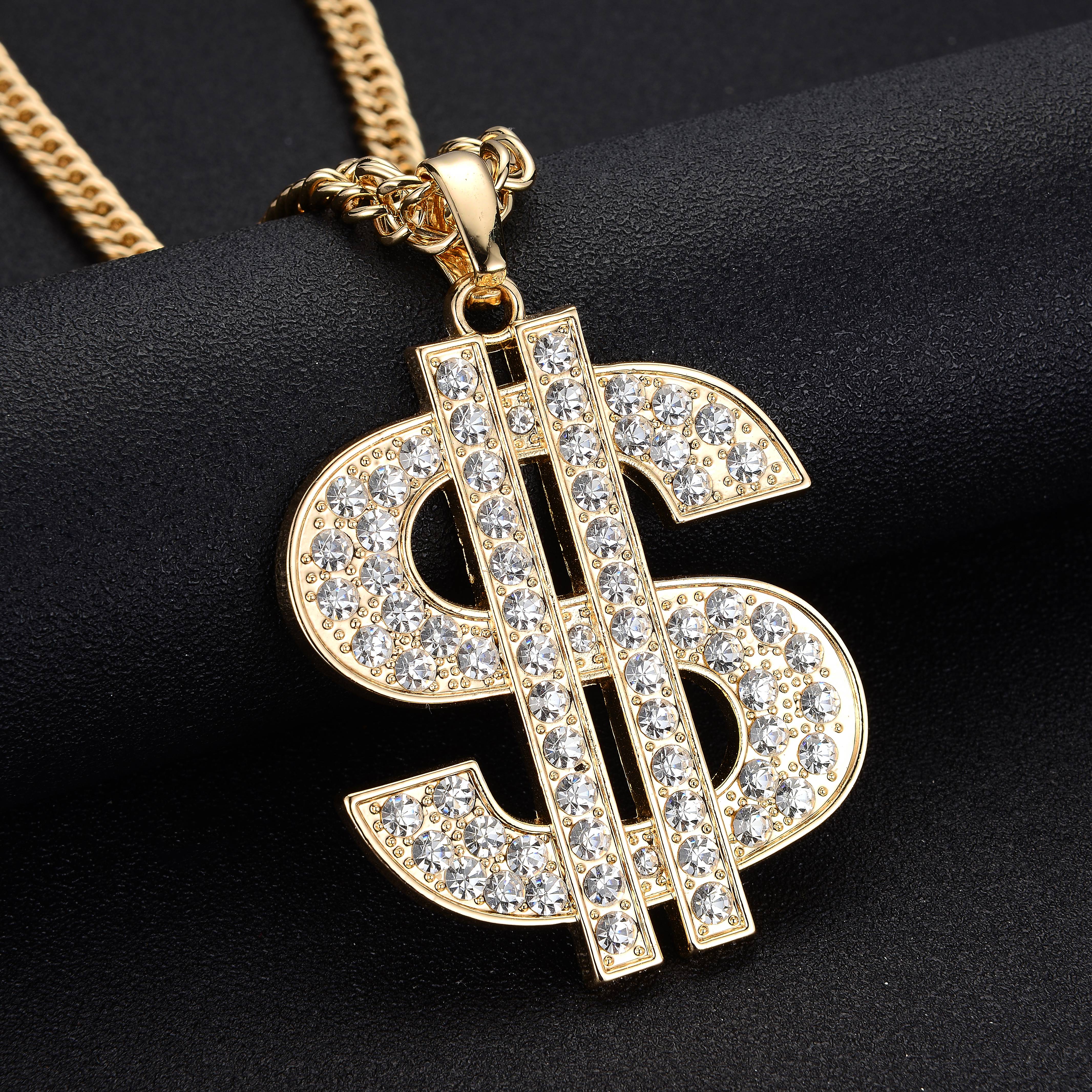 Hip-hop S Full Diamond Pendant Accessories Jewelry Cuban Link Chain Letter Fashion Ladies Necklace Men's Cool Cuban Chain