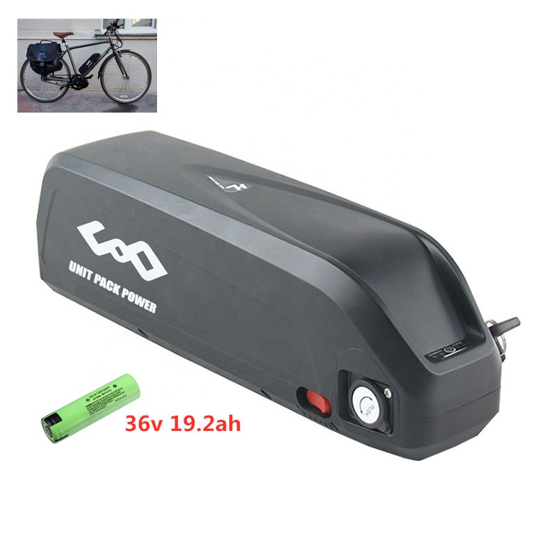 Hailong case lithium ion battery pack 36v 19.2ah with 4A fast charger for 36v 500w electric bike