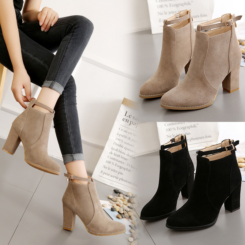 Size35-43 Замшевые женские Ботинки Martin в британском стиле; MZ-1