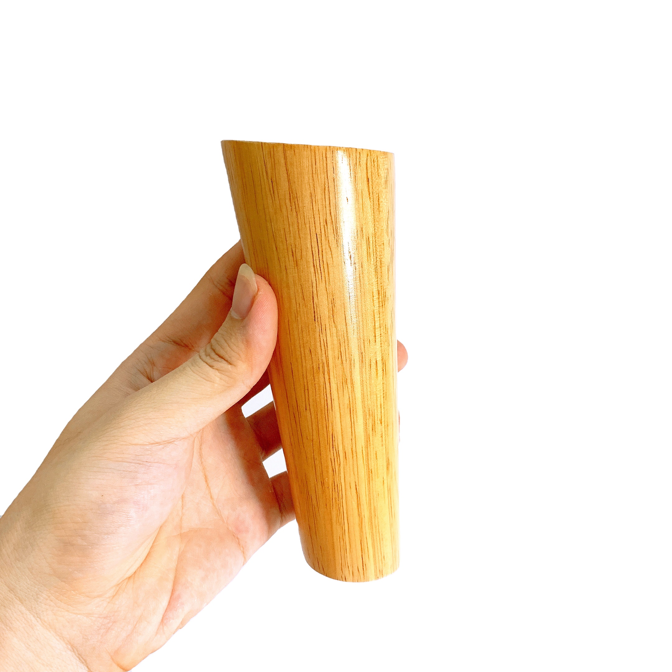 Wood Anlged Furniture Legs 6 inch, Slanted Round Sofa Replacemet Couch Legs Brown Pack of 4