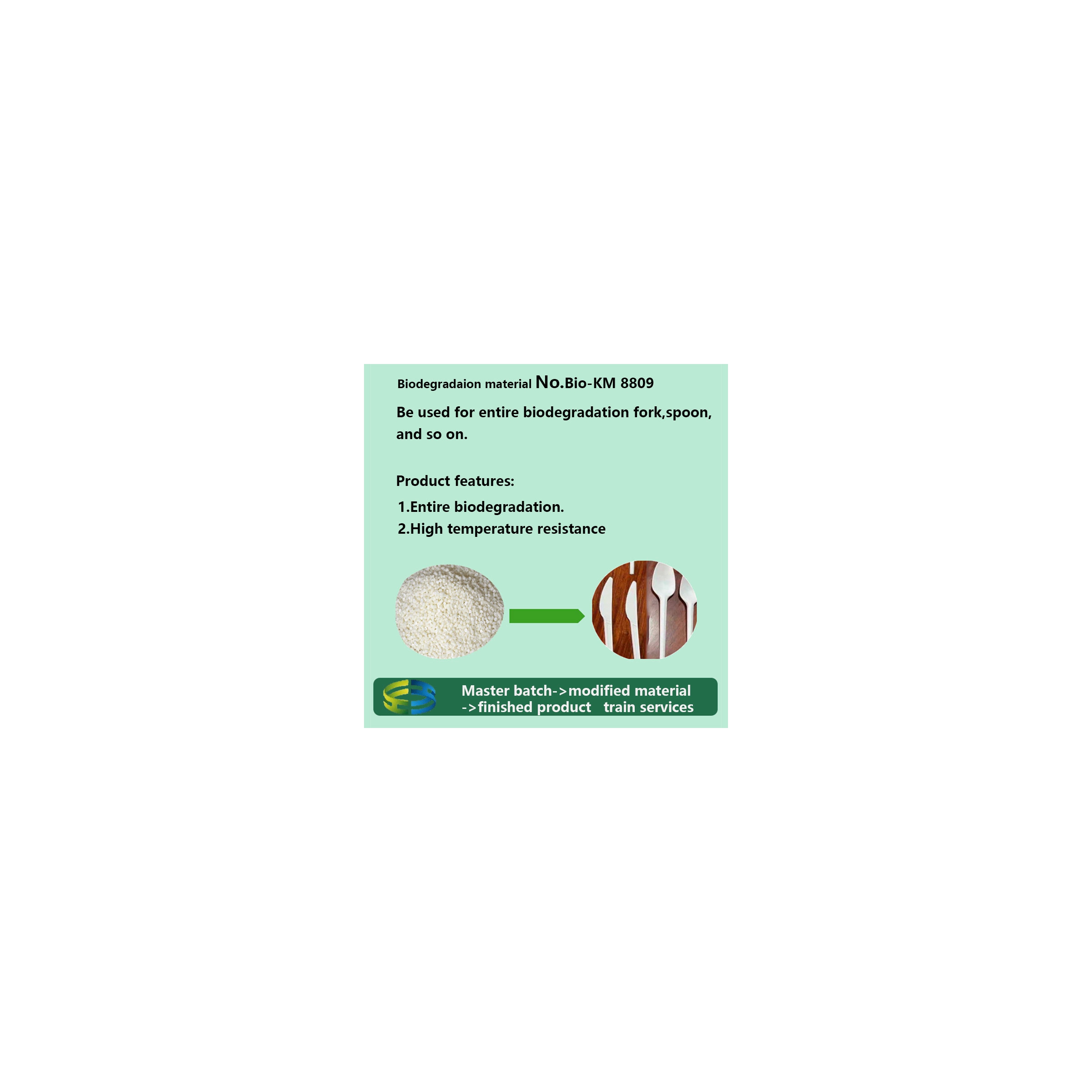 Wholesale high quality biodegradable fork or spoon modified plastic material