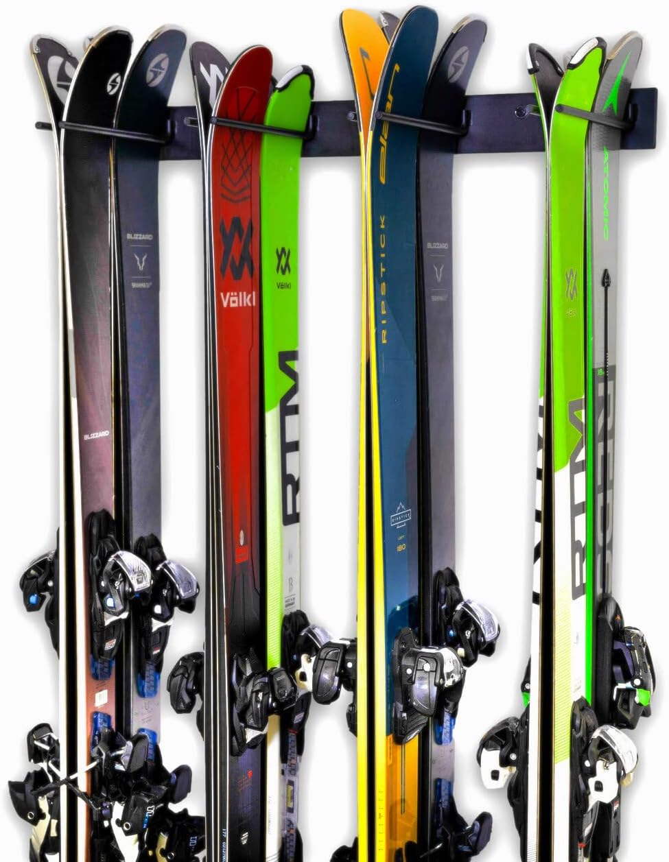 Ski Rack with Ski Poles Storage Rack Wall Mount Heavy Duty Metal, Storage Hanger for Garage Home Indoor Hold up to 300lbs