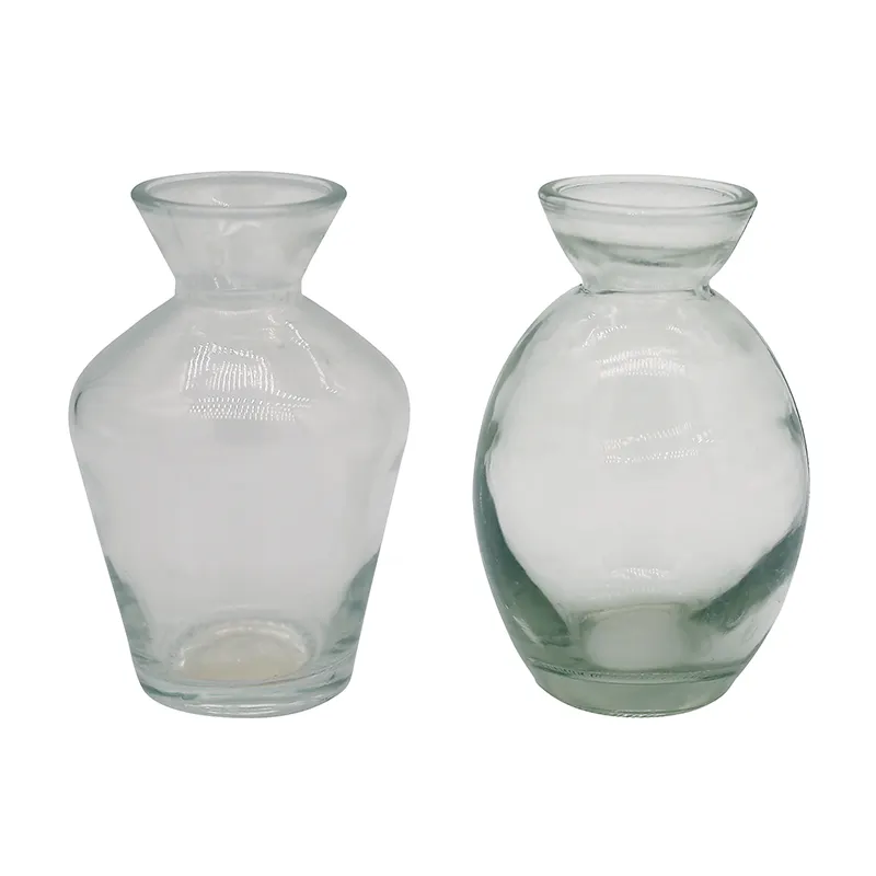 Unique Mini Vases Wedding Glass Oval Vases For Office Home Decor