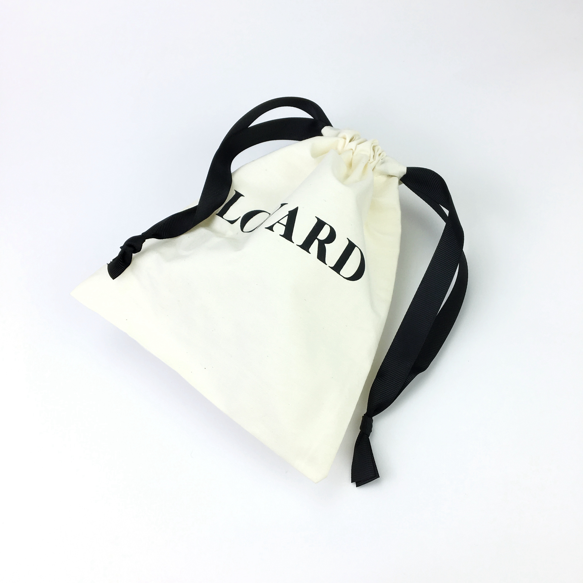 Wholesale new fashion logo drawstring cotton packaging bag custom size
