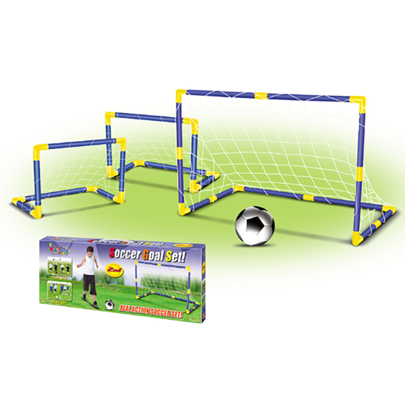 Sport series foldable mini folding football goal gate set kids outdoor sport ball toy set portable football goal toy