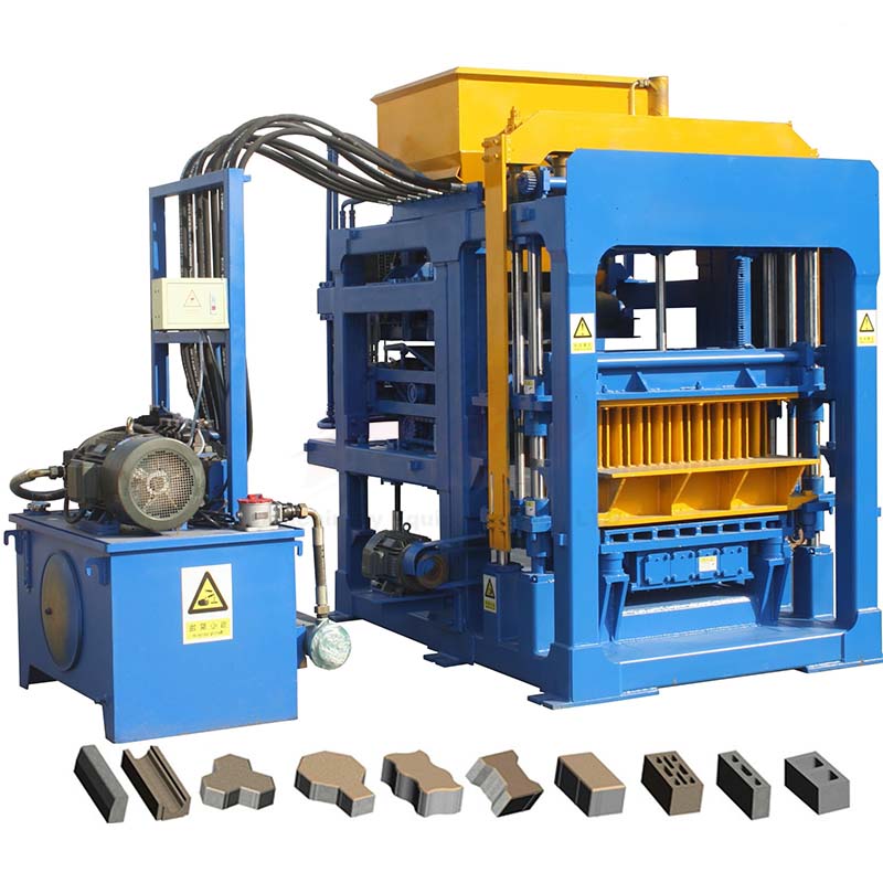 Automatic lifting ecological block brick making hollow cement concrete paving brick making machinery