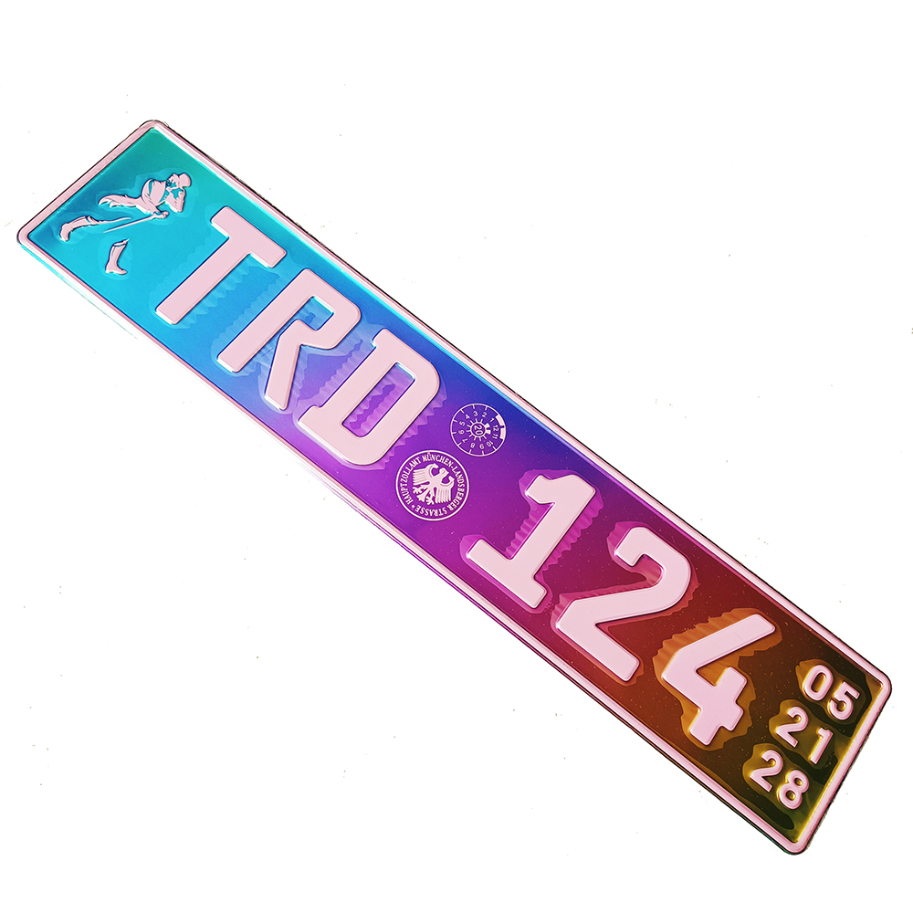 Personalized American decorative aluminum car number license plates Europe US decoration Car plate