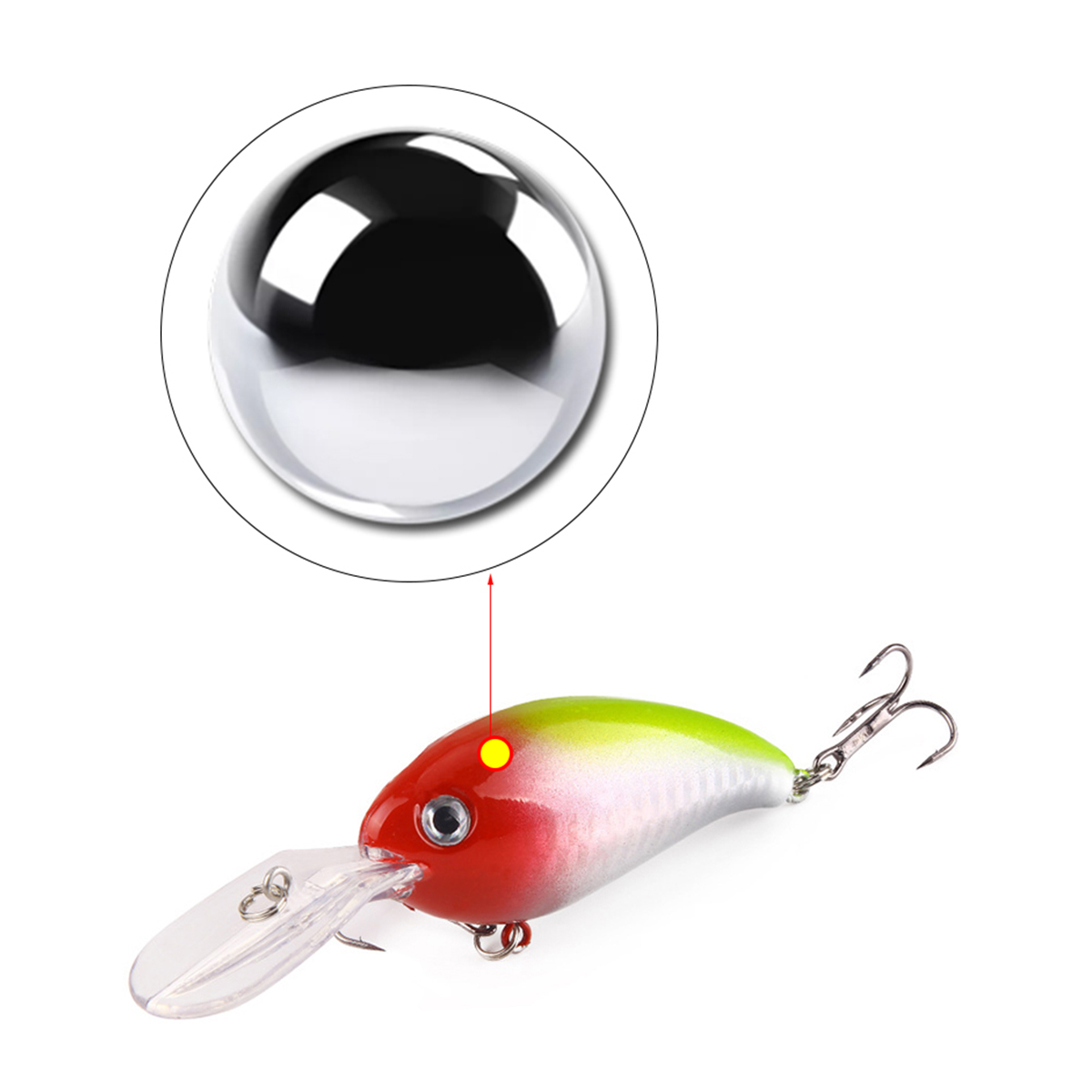 Crankbaits 100mm 13.6g Fishing Lures Lifelike Bass Lures Treble Hooks 3D Eyes Swimbait Hard Baits with Deep Shallow Divers