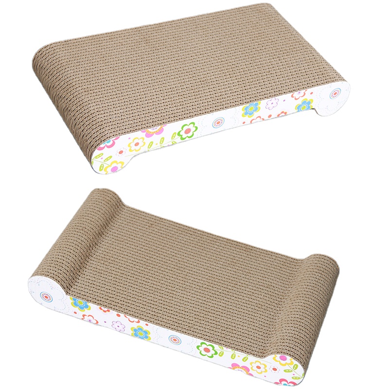 2021 New Cat Scratcher with Catnip Kitten Corrugated Paper Scratch Board Scratch Pad For Kittens Cat Scratching Pet Products