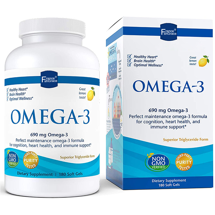 Health Supplement Improve Immunity Brain Omega 3 Fish Oil Softgel Capsules