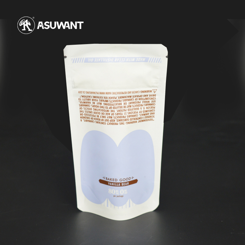 3 Side Seal Resealable Zipper Plastic Laminated Mylar Smell Proof Child Resistant Stand Up Custom Printed Packaging Bags