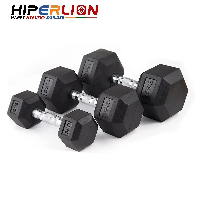 10 Pieces Hexagon Hex 20kg 17.5 Kg Dumbell Hexagonal Dummbell Rubber Equipment Gym Buy 10kg Dumbbell Set For Sale