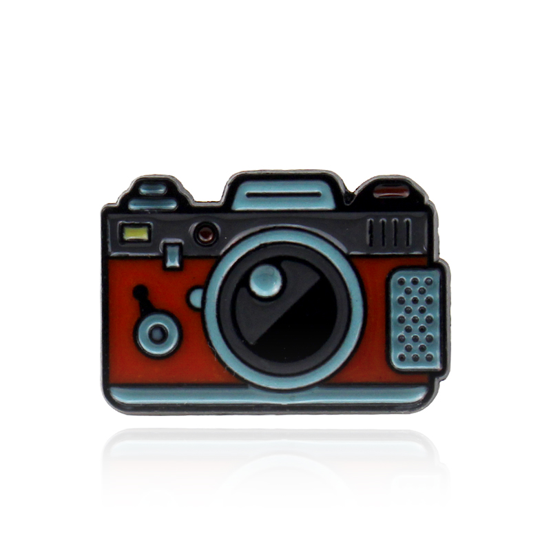 Hot Sale Camera Wholesale Price Personality Enamel Creative Cartoon Brooch Pin Accessories