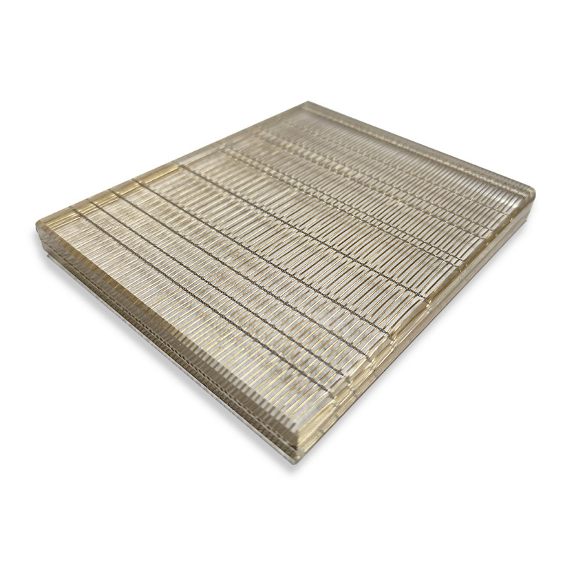 Safety 6Mm Flat Tempered Fabric Balcony Laminate Eva Film Lamination Sample Price Ultra Clear Metal Mesh Laminated Glass