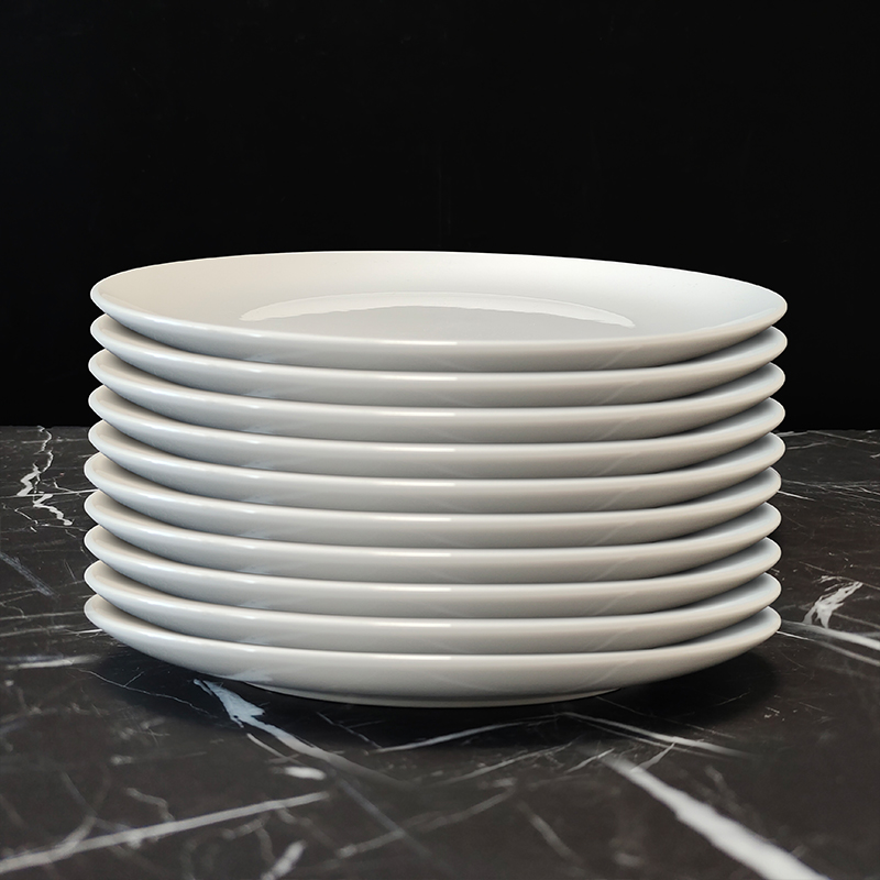 Factory Direct Wholesale White porcelain plate high quality ceramic plate Custom dinner plate for restaurant for wedding